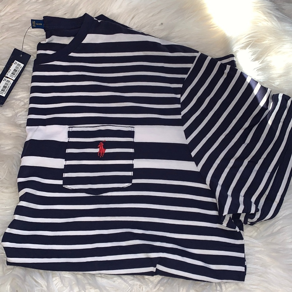 BNWT men’s polo by Ralph Lauren striped tee shirt